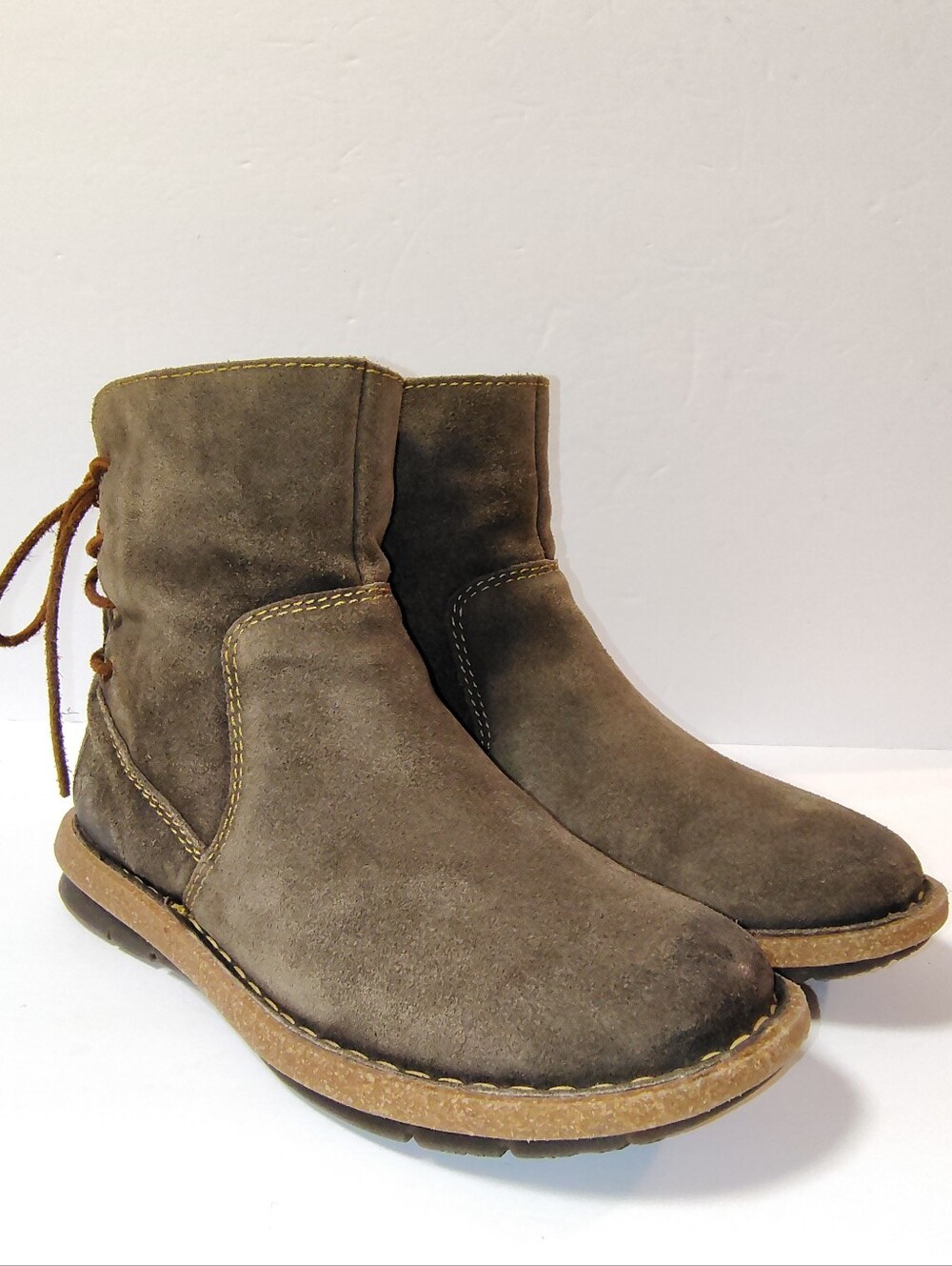 Born Taran Distressed Leather Ankle Zip-Up Terrain Comfort Handcrafted Boots 9 - Picture 5 of 12
